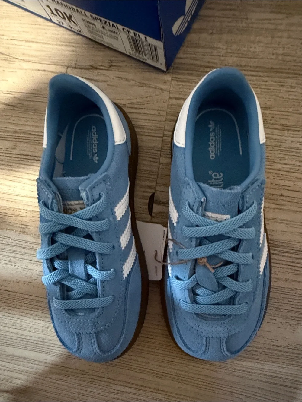 Toddler 10c adidas handball spezial light blue new in box boy or girl unisex